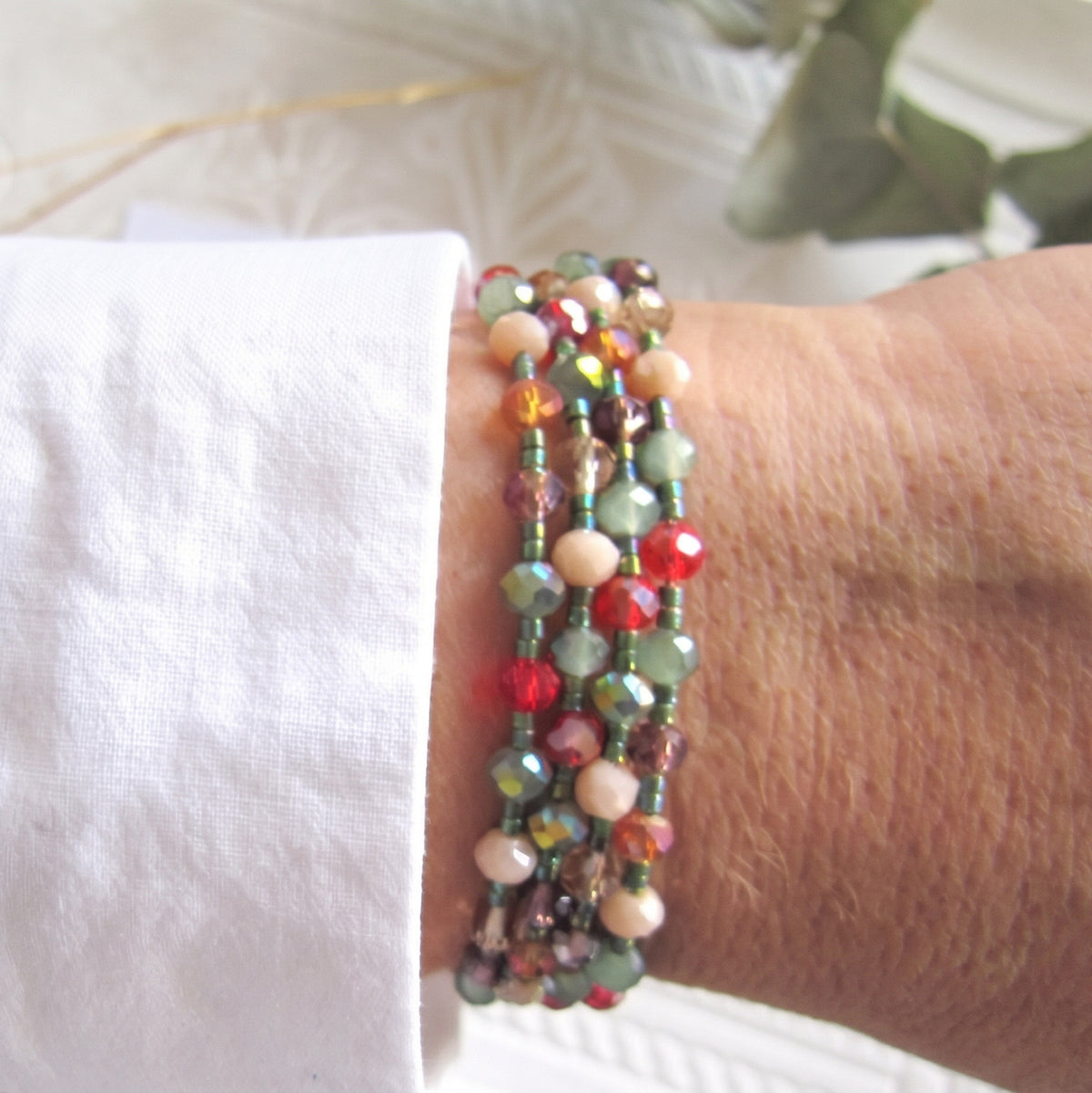 Armband aus Glasperlen & Miyuki – Aurora