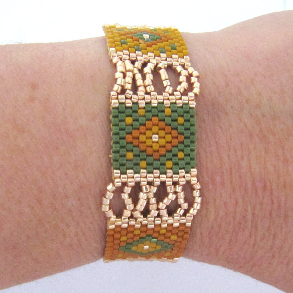 Handmade Miyuki Bracelet – Autumn Garden