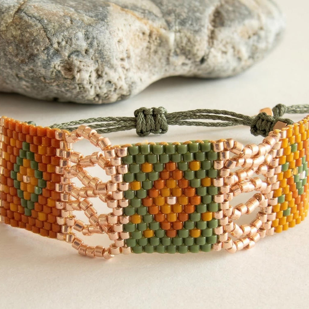Handmade Miyuki Bracelet – Autumn Garden