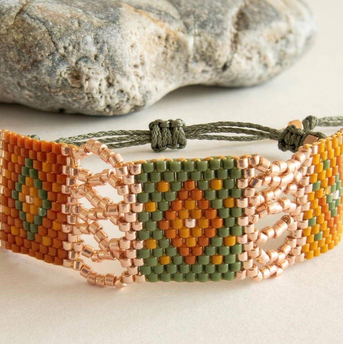 Handmade Miyuki Bracelet – Autumn Garden