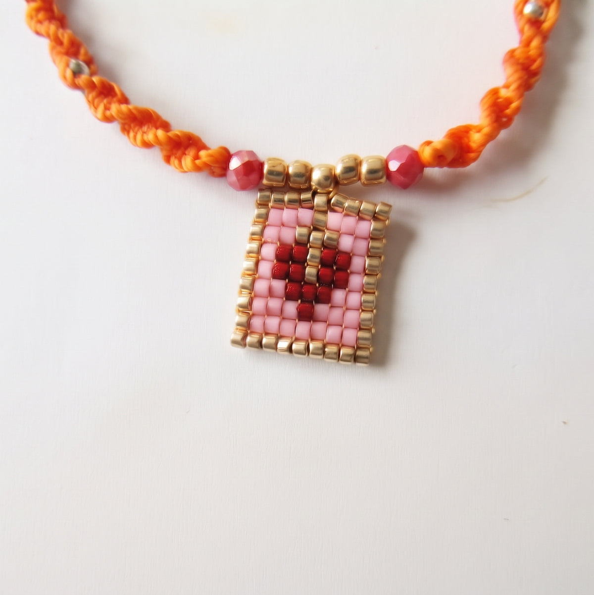 Miyuki Bracelet – Heart Amulet