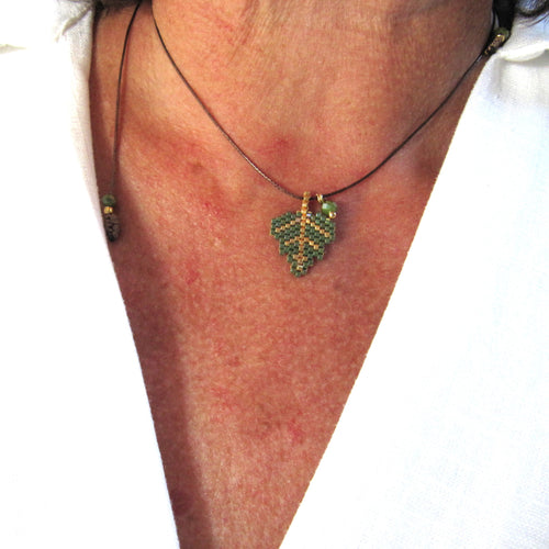 Pendentif feuille - Air d'automne