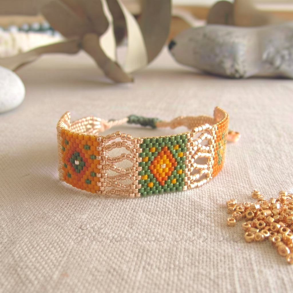 Handmade Miyuki Bracelet – Autumn Garden