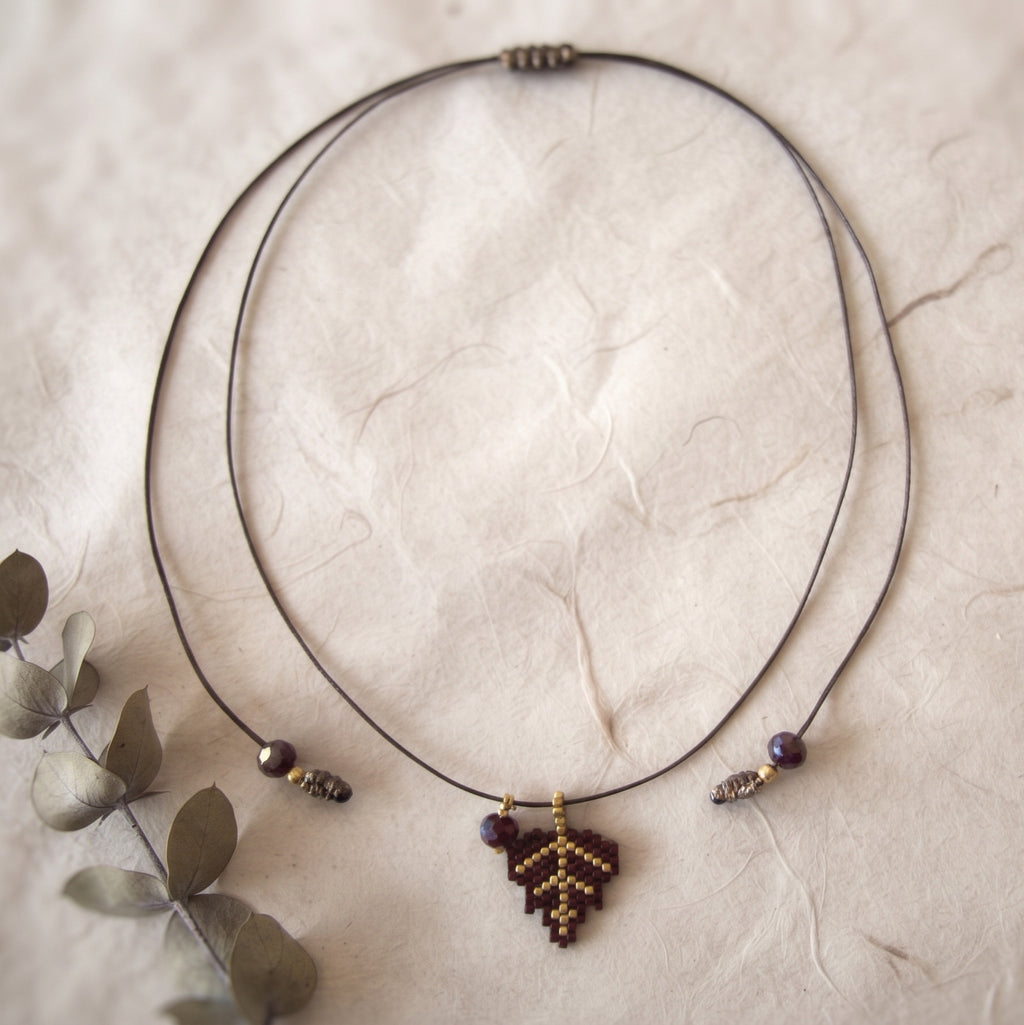 Pendentif feuille - Air d'automne