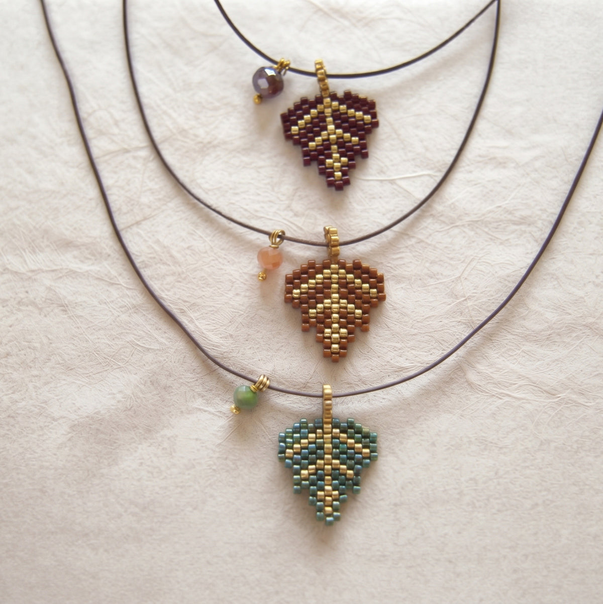 Pendentif feuille - Air d'automne