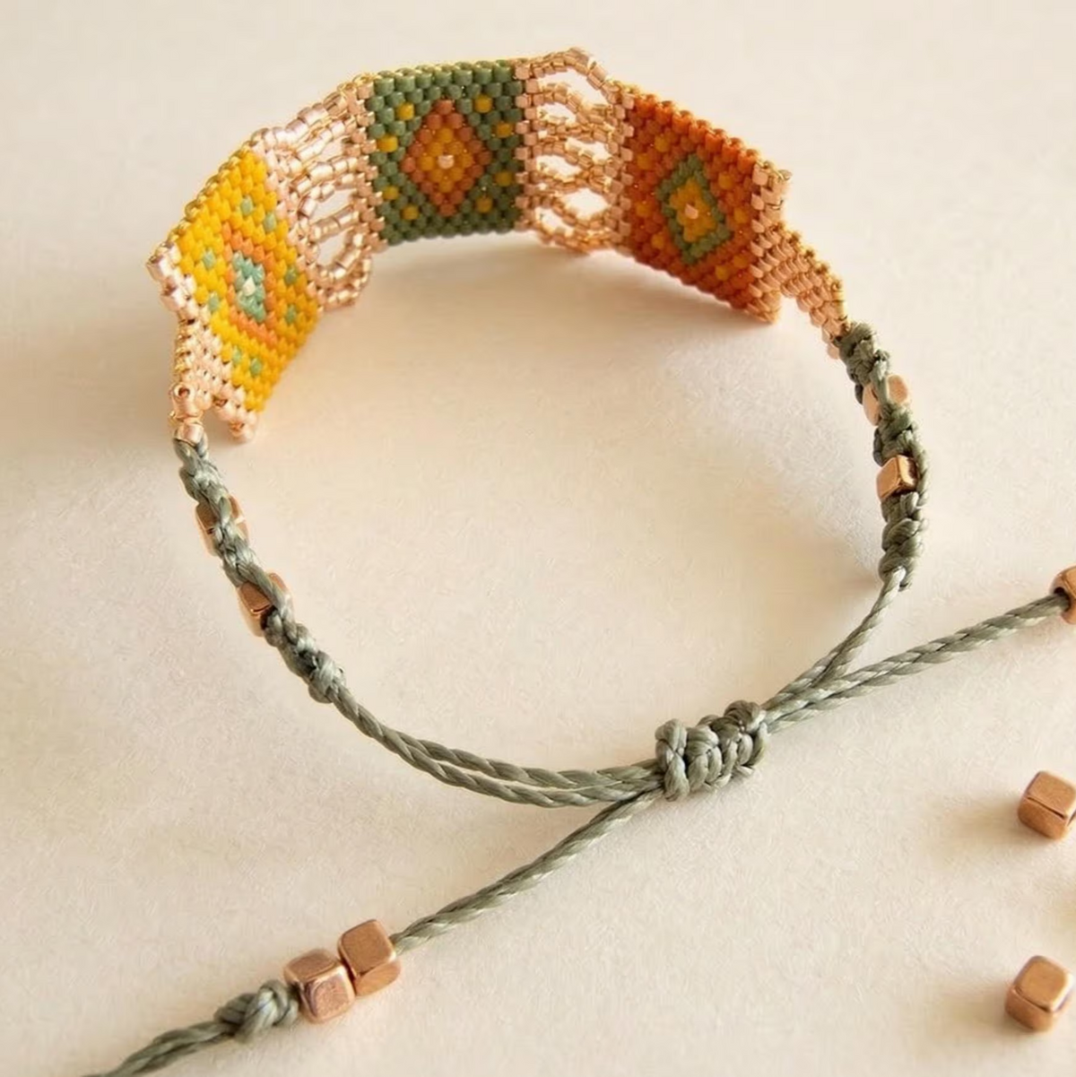 Handmade Miyuki Bracelet – Autumn Garden