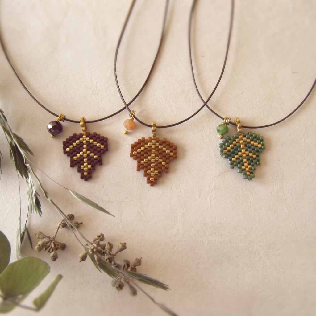 Pendentif feuille - Air d'automne