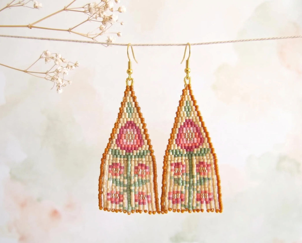 Pendientes Artesanales de Cuentas Miyuki – Jardín Atemporal