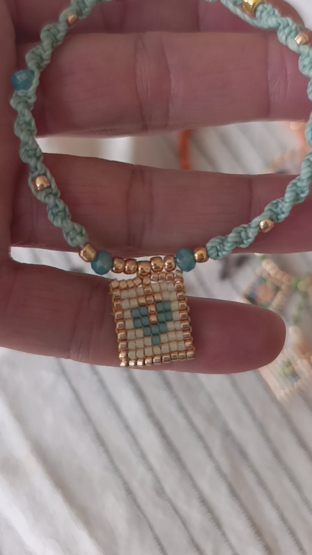 Miyuki Bracelet – Heart Amulet